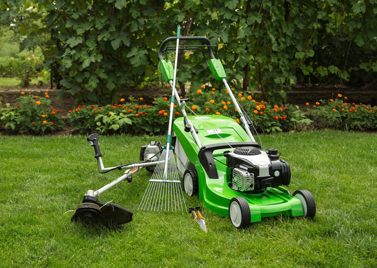 Outdoor shot of garden equipment